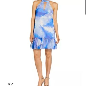 Aidan by Aidan Mattox Mock Neck Printed Shift Dress